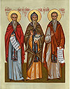 Icon: Holy Venerable Saints Nilus of Stolbny, Nilus of Athos and Nilus of Sinai  - NIL69