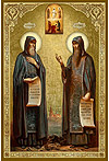 Icon: Holy Venerable Sergius and Herman, the Wonderworkers of Balaam - PSG712