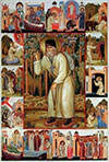 Icon: Holy Venerable Seraphim of Sarov (with scenes) - V