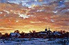 Painting: V.I. Nesterenko "A cold sunset