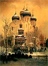 Reproduction: "A view of the Trinity-Sergius lavra"