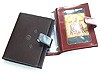 Genuine leather driver's wallet with button