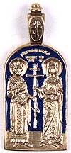 Baptismal medallion: Stt. Vladimir and Olga -1