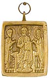 Baptismal medallion: Deisis