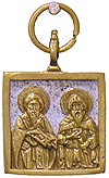 Baptismal medallion: Stt. Cyril and Methodius