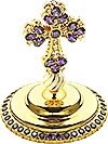 Jewelry mitre cross - A614 (gold-gilding)