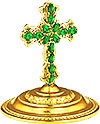 Jewelry mitre cross - A678 (gold-gilding)