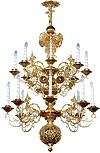 Two-level church chandelier - 4 (16 lights)