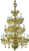 Three-level church chandelier - 8 (45 lights)