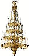 Four-level church chandelier - 5 (48 lights)