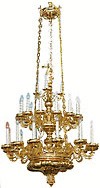 Three-level church chandelier - 2 (27 lights)