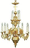 Two-level church chandelier - 2 (12 lights)