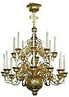 Two-level church chandelier - 6 (20 lights)