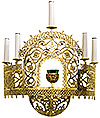 Church wall lamp - 432-1 (half PAK-107) (5 lights + lamp)
