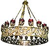 One-layer church chandelier (horos) - Zvenigorod (20 lights)