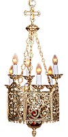One-layer church chandelier (horos) - Elets (6 lights)
