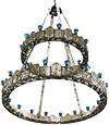 Two-layer church chandelier (horos) - Gurz (30 lights)
