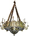 One-layer church chandelier (horos) - Galich (16 lights)