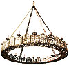 One-layer church chandelier (horos) - Torzhok (16 candles)