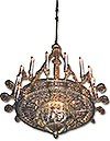 One-layer church chandelier (horos) - Vyazma (16 lights)