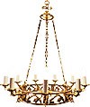 One-layer church chandelier (horos) - Bobrov (9 lights)
