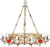 One-layer church chandelier (horos) - Souzdal (18 lights)
