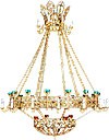 One-layer church chandelier (horos) - Tobolsk (24 lights)