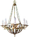 One-layer church chandelier (horos) - Vologda (10 lights)