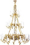 Three-layer church chandelier - 8 (33 lights)