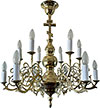 One-level church chandelier - 7D (12 lights)