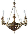 Single-level church chandelier - 14 (8 lights)