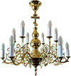 Single-level church chandelier - LR12D (12 lights)