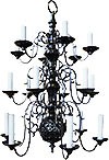 Three-level church chandelier (18 lights)