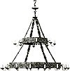 Two-level church chandelier (24 lights)