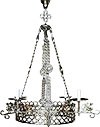Church chandelier (khoros) Birds-3 (4 lights)