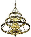 Three-level church chandelier (horos) - 2 (228 lights)