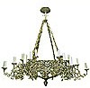 One-level church chandelier (horos) - 13 (24 lights)