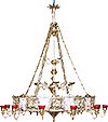 Two-level church chandelier (horos) - 30 lights