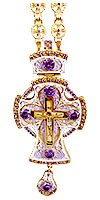 Clergy jewelry pectoral cross no.38 (violet enamel)