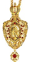 Jewelry Bishop panagia (encolpion) - A78-1 (gold-gilding)