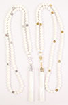 Prayer-rope 100 knots - White agate