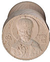 Russian Orthodox prosphora seal - St. Nicholas the Wonderworker (Diameter: 1.4'' (35 mm))
