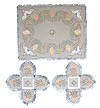 Embroidered chalice covers (veils) - Vine