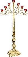 Seven-branch floor candelabrum with cross