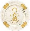 Liturgical plate with icon of Our Lady of the Sign