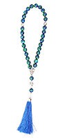 Orthodox prayer rope 30 knots - Azur-malachite