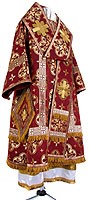 Bishop vestments - metallic brocade B (claret-gold)