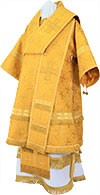 Bishop vestments - metallic brocade B (yellow-gold)