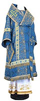 Bishop vestments - rayon brocade S2 (blue-gold)