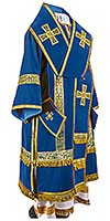 Bishop vestments - natural German velvet (blue-gold)